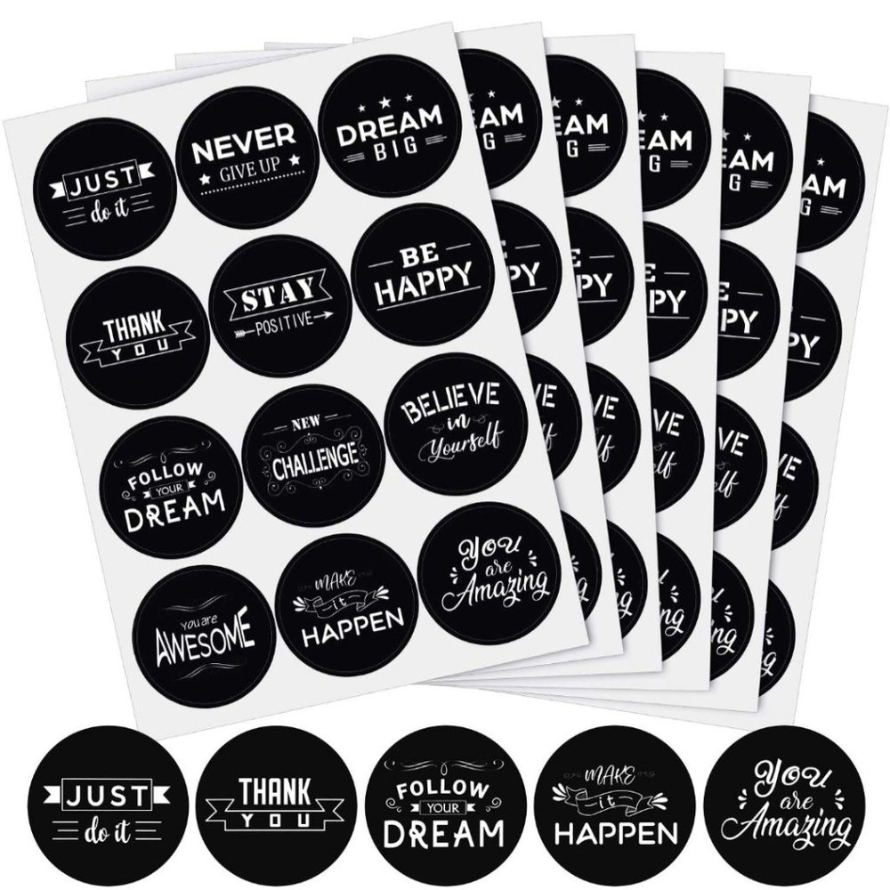 120 Positive Affirmation, Inspirational, Motivational Stickers 1.5"